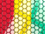 Guinea. Hexagon mosaic background. Download icon.