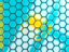 Kazakhstan. Hexagon mosaic background. Download icon.