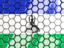 Lesotho. Hexagon mosaic background. Download icon.