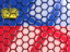 Liechtenstein. Hexagon mosaic background. Download icon.