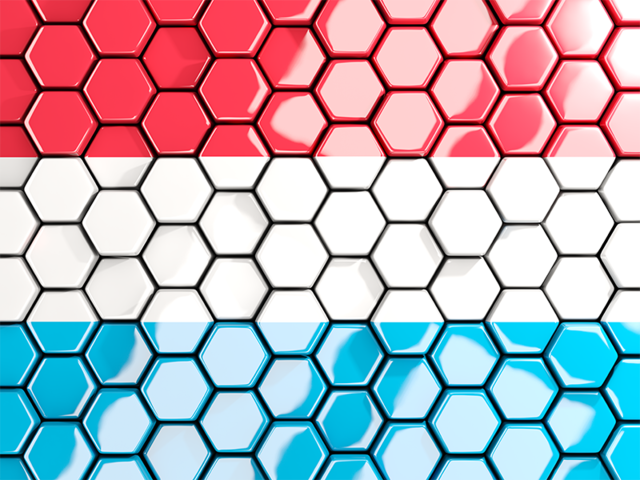 Hexagon mosaic background. Download flag icon of Luxembourg at PNG format