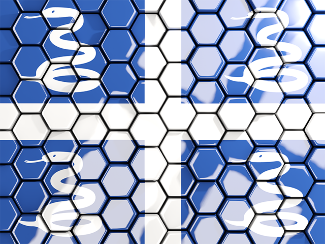 Hexagon mosaic background. Download flag icon of Martinique at PNG format