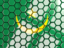Mauritania. Hexagon mosaic background. Download icon.