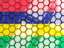 Mauritius. Hexagon mosaic background. Download icon.