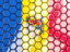 Moldova. Hexagon mosaic background. Download icon.