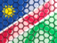 Namibia. Hexagon mosaic background. Download icon.