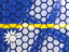 Nauru. Hexagon mosaic background. Download icon.