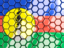 New Caledonia. Hexagon mosaic background. Download icon.