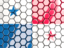 Panama. Hexagon mosaic background. Download icon.