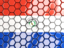 Paraguay. Hexagon mosaic background. Download icon.
