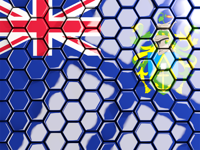 Hexagon mosaic background. Download flag icon of Pitcairn Islands at PNG format