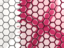 Qatar. Hexagon mosaic background. Download icon.