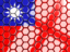 Taiwan. Hexagon mosaic background. Download icon.