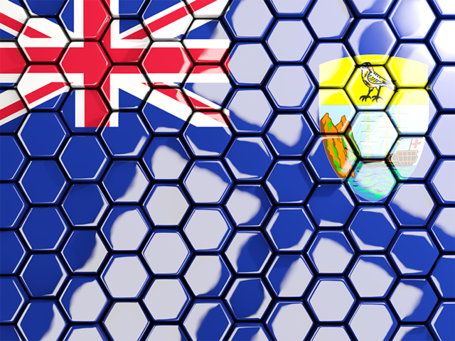 Hexagon mosaic background. Download flag icon of Saint Helena at PNG format