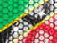 Saint Kitts and Nevis. Hexagon mosaic background. Download icon.