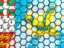 Saint Pierre and Miquelon. Hexagon mosaic background. Download icon.