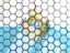San Marino. Hexagon mosaic background. Download icon.