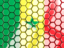 Senegal. Hexagon mosaic background. Download icon.