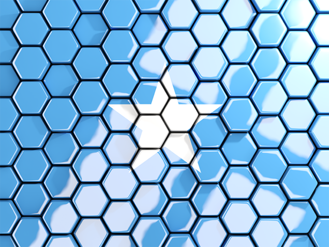 Hexagon mosaic background. Download flag icon of Somalia at PNG format