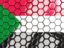 Sudan. Hexagon mosaic background. Download icon.