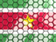 Suriname. Hexagon mosaic background. Download icon.