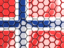 Svalbard and Jan Mayen. Hexagon mosaic background. Download icon.