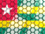 Togo. Hexagon mosaic background. Download icon.