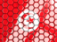 Tunisia. Hexagon mosaic background. Download icon.