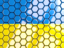 Ukraine. Hexagon mosaic background. Download icon.