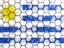 Uruguay. Hexagon mosaic background. Download icon.