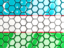 Uzbekistan. Hexagon mosaic background. Download icon.