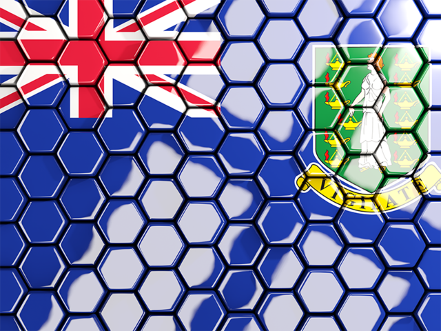 Hexagon mosaic background. Download flag icon of Virgin Islands at PNG format