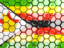 Zimbabwe. Hexagon mosaic background. Download icon.