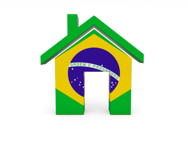 Иконка-домик. Скачать флаг. Бразилия