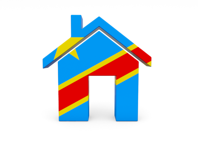 Иконка-домик. Скачать флаг. Демократическая Республика Конго