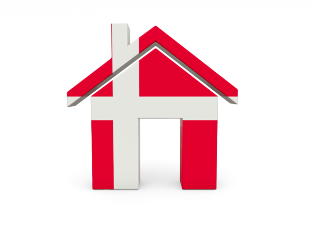Иконка-домик. Скачать флаг. Дания