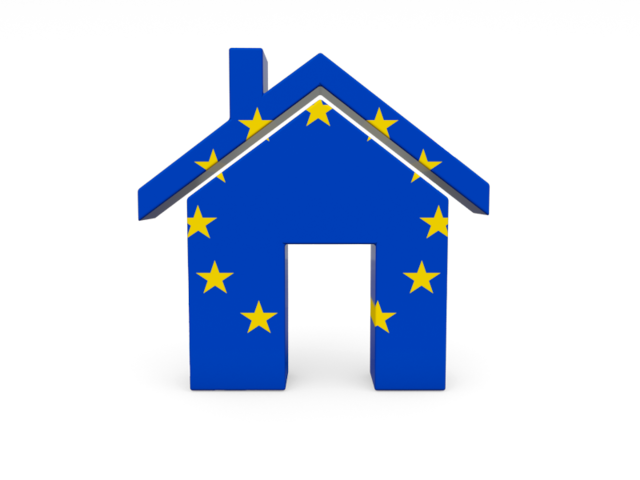 Иконка-домик. Скачать флаг. Европейский союз