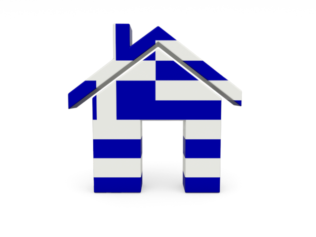 Иконка-домик. Скачать флаг. Греция