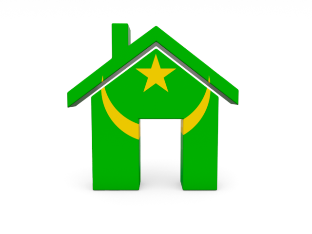 Home icon. Download flag icon of Mauritania at PNG format