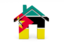 Mozambique. Home icon. Download icon.