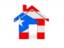 Пуэрто-Рико. Иконка-домик. Скачать иллюстрацию.