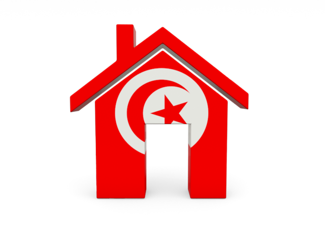 Home icon. Download flag icon of Tunisia at PNG format