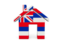 Flag of state of Hawaii. Home icon. Download icon