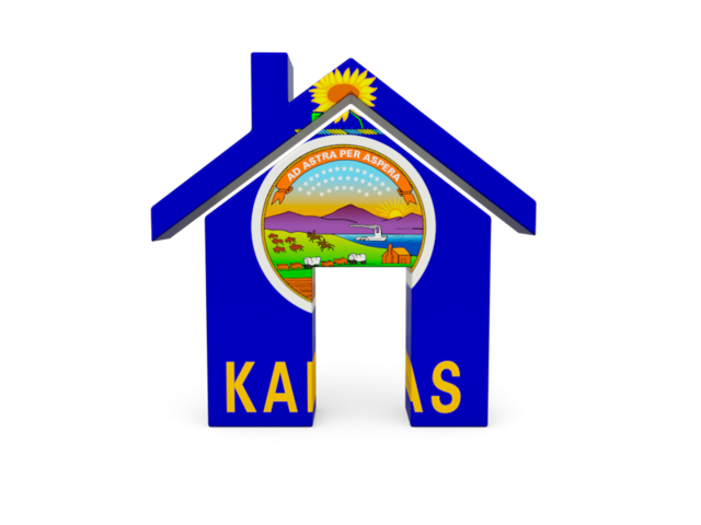 Home icon. Download flag icon of Kansas