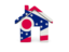 Flag of state of Ohio. Home icon. Download icon