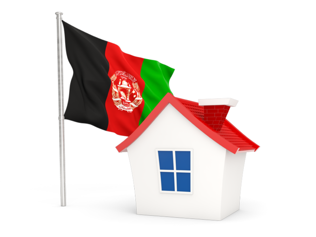 House with flag. Download flag icon of Afghanistan at PNG format