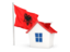 Albania. House with flag. Download icon.