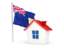 Anguilla. House with flag. Download icon.