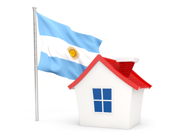 Домик с флагом. Скачать флаг. Аргентина
