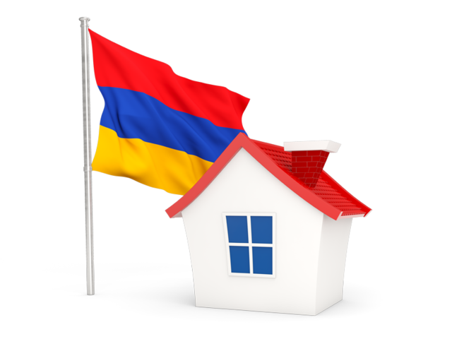 Домик с флагом. Скачать флаг. Армения